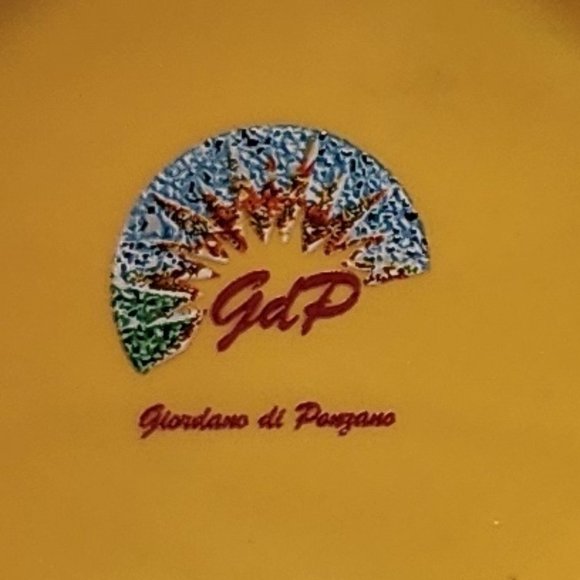 GdP Giordano di Ponzano Italy Modern Cup Saucer Bright Geometric Mosaic Sunburst - Picture 13 of 13